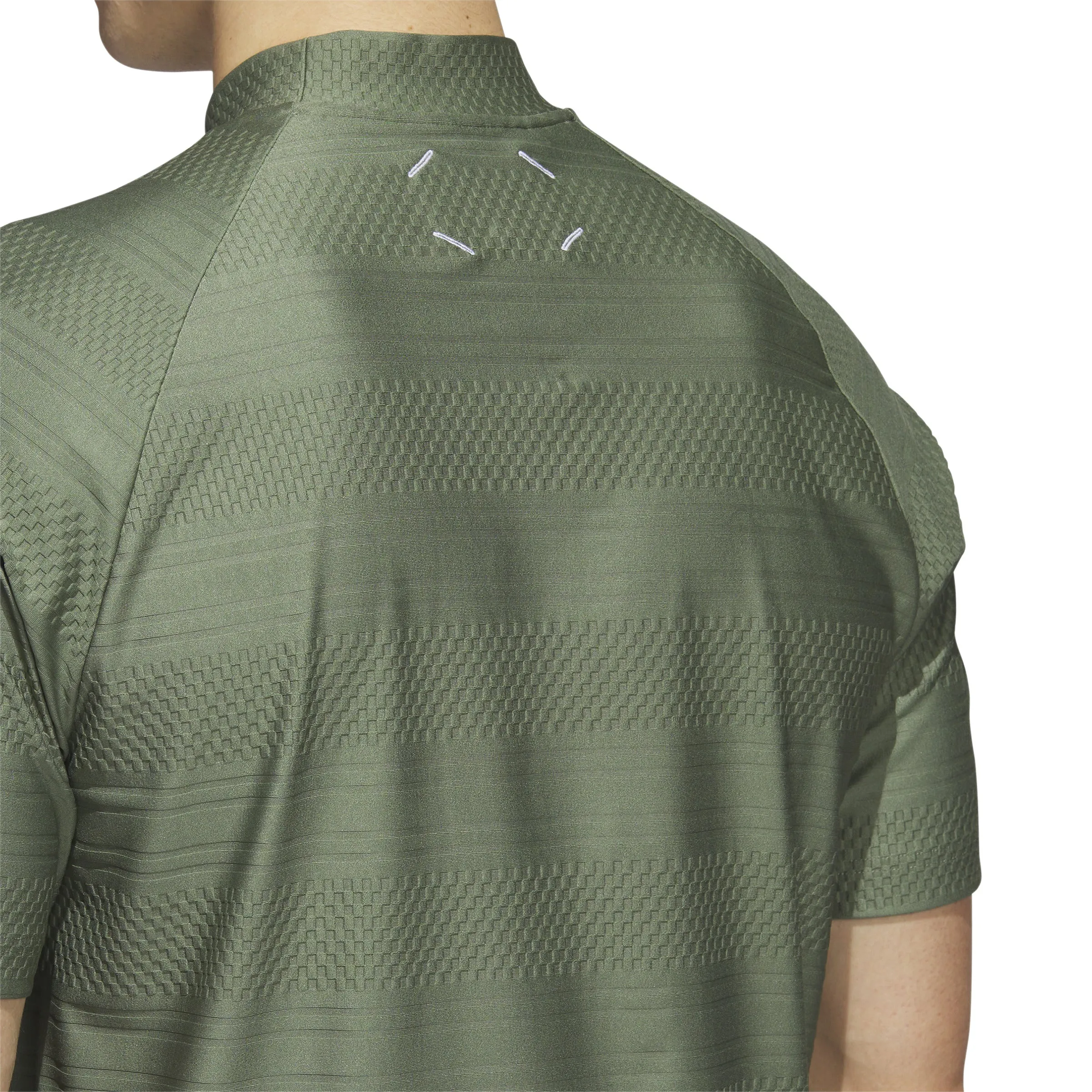 adidas Golf Shirt - adicross Mock Neck Polo - Natural Green SS23