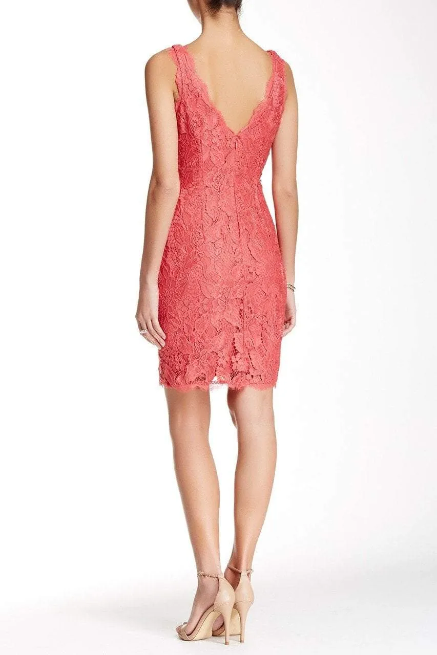 Adrianna Papell - Floral Lace V-Neck Sleeveless Dress 41895500