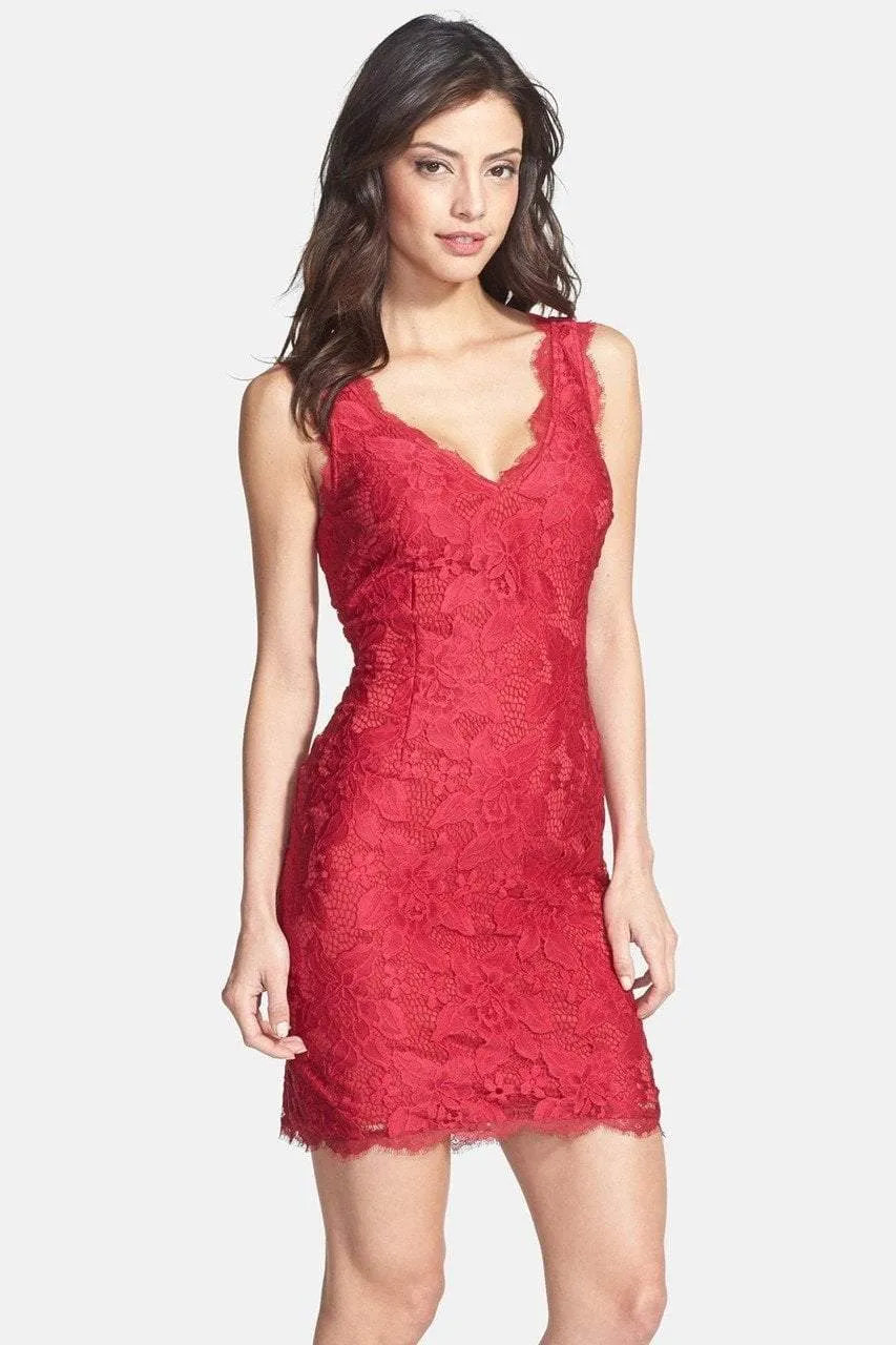 Adrianna Papell - Floral Lace V-Neck Sleeveless Dress 41895500