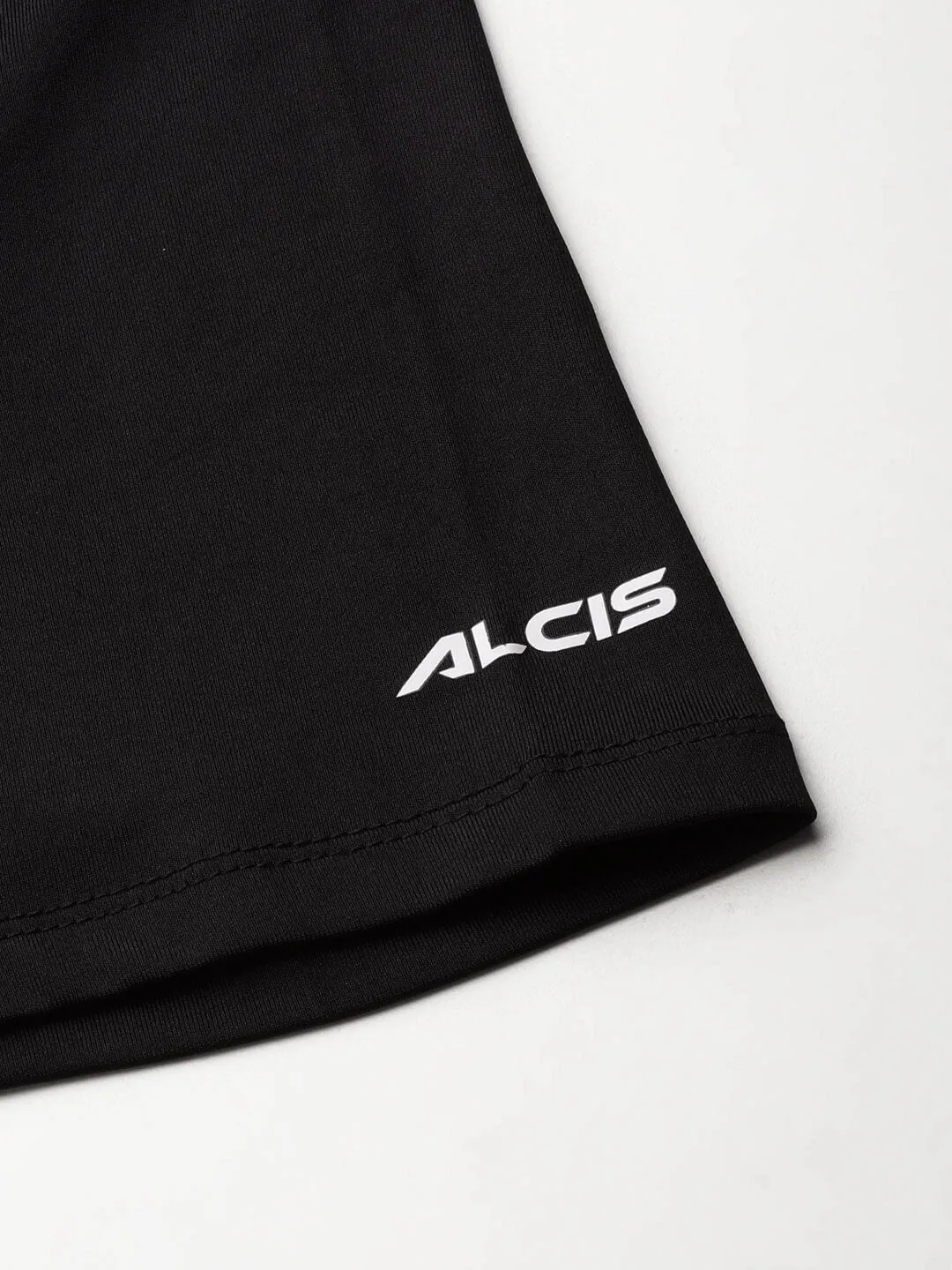 Alcis Men Black Typography Printed Anti Static Slim Fit Sports T-shirt