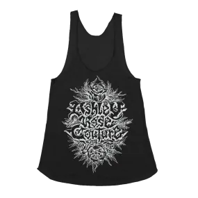 Ashley Rose Couture "Logo: White" Black Women's Racerback Tank Top