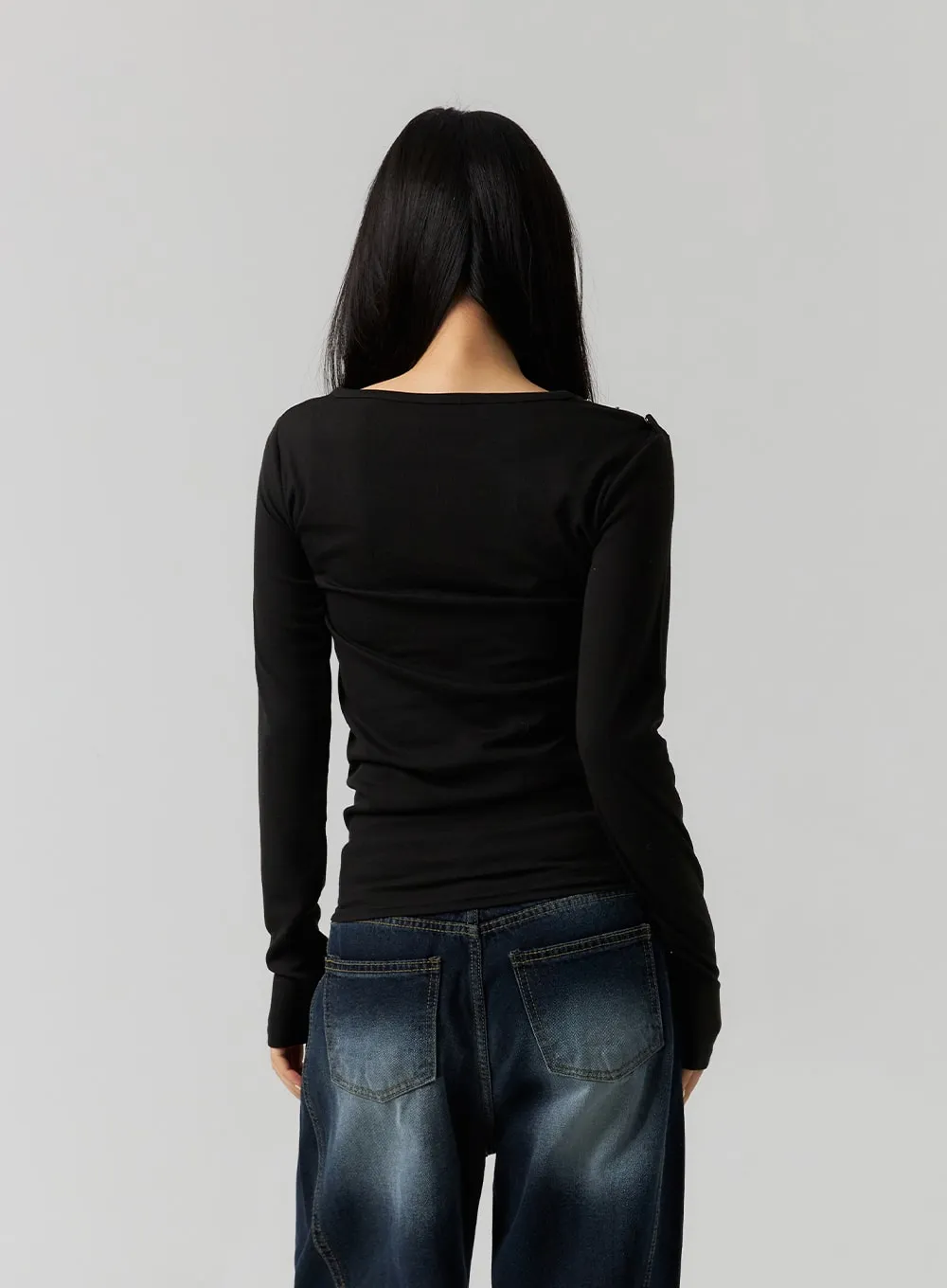 Asymmetrical Shoulder Top CS312