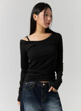 Asymmetrical Shoulder Top CS312