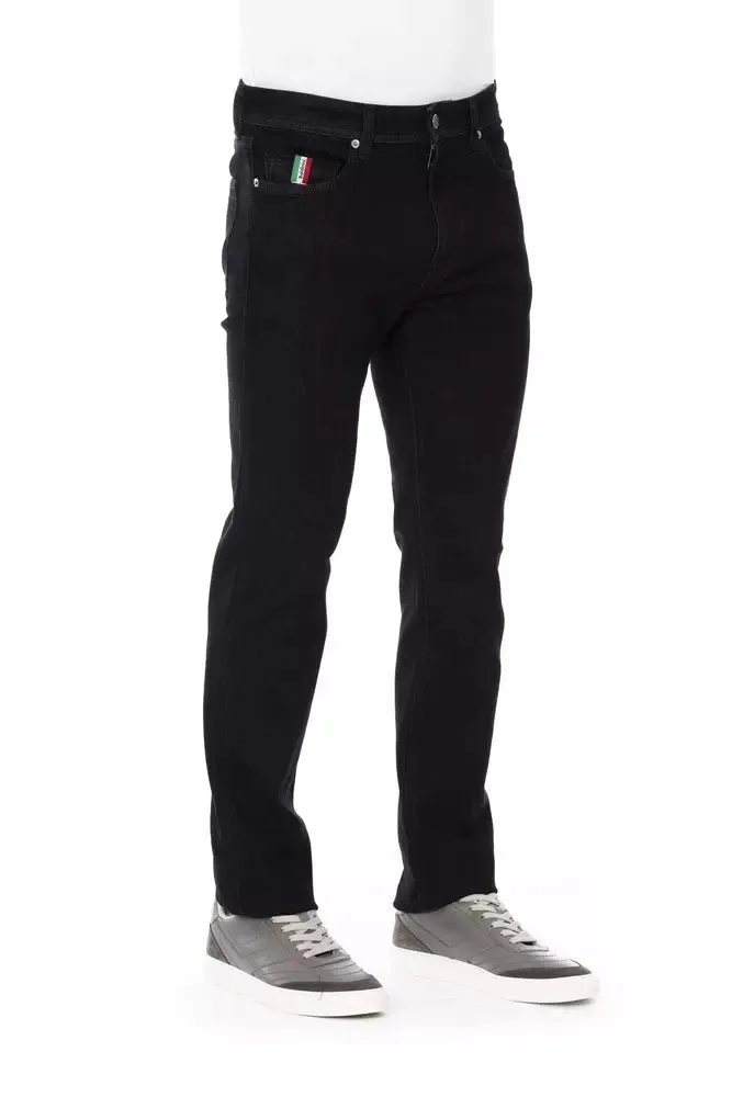 Baldinini Trend Black Cotton Men's Jeans