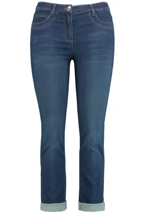 Betty Cropped Jeans in Demin Blue