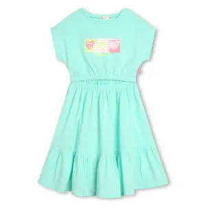 Billieblush Girls Aqua Blue Heart Dress