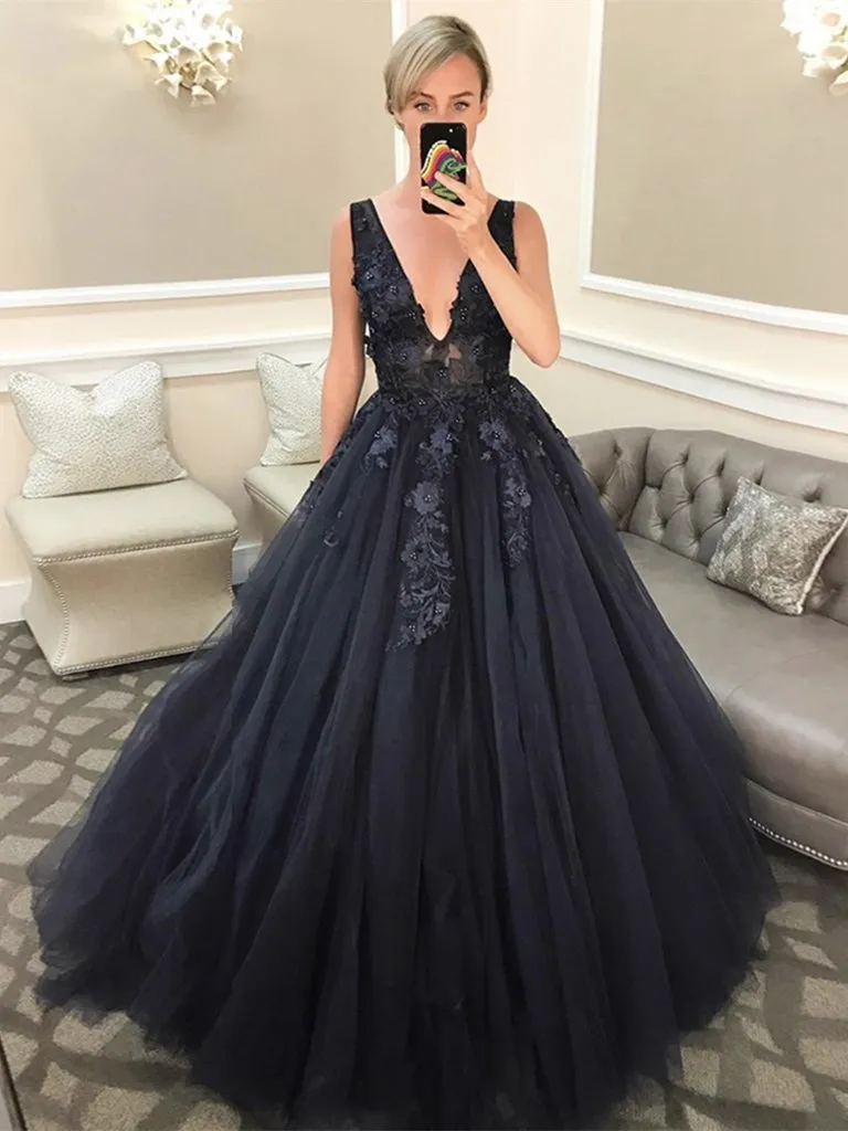 Black Prom Dresses Long, Evening Dress, Dance Dress, Formal Dress, Graduation School Party Gown, PC0567