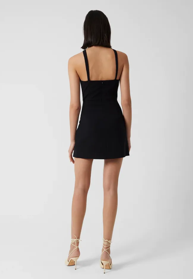 Black whisper halter neck dress