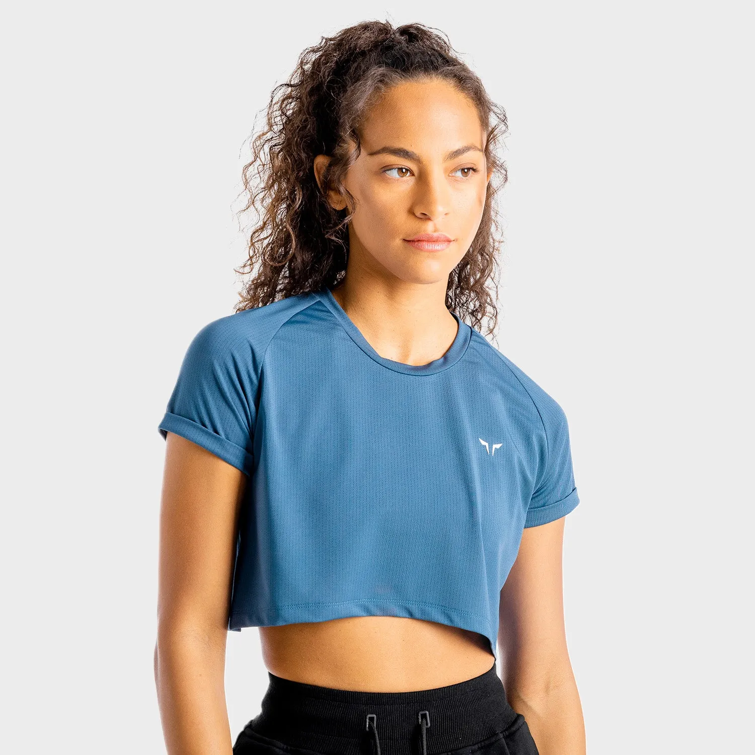 Core Crop Tee - Slate