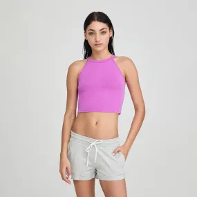 Crew Neck Short Sleeve Cropped T-Shirt