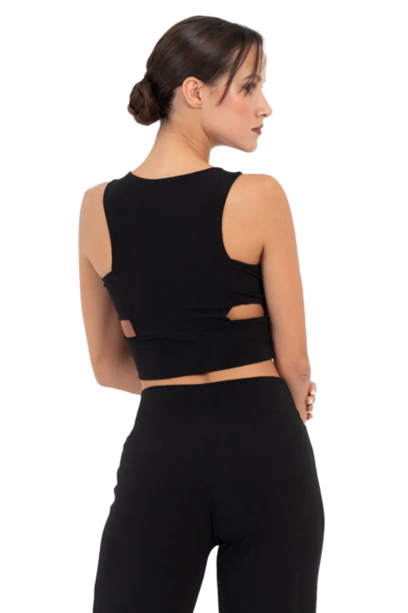 Crop Top With Side Cutouts