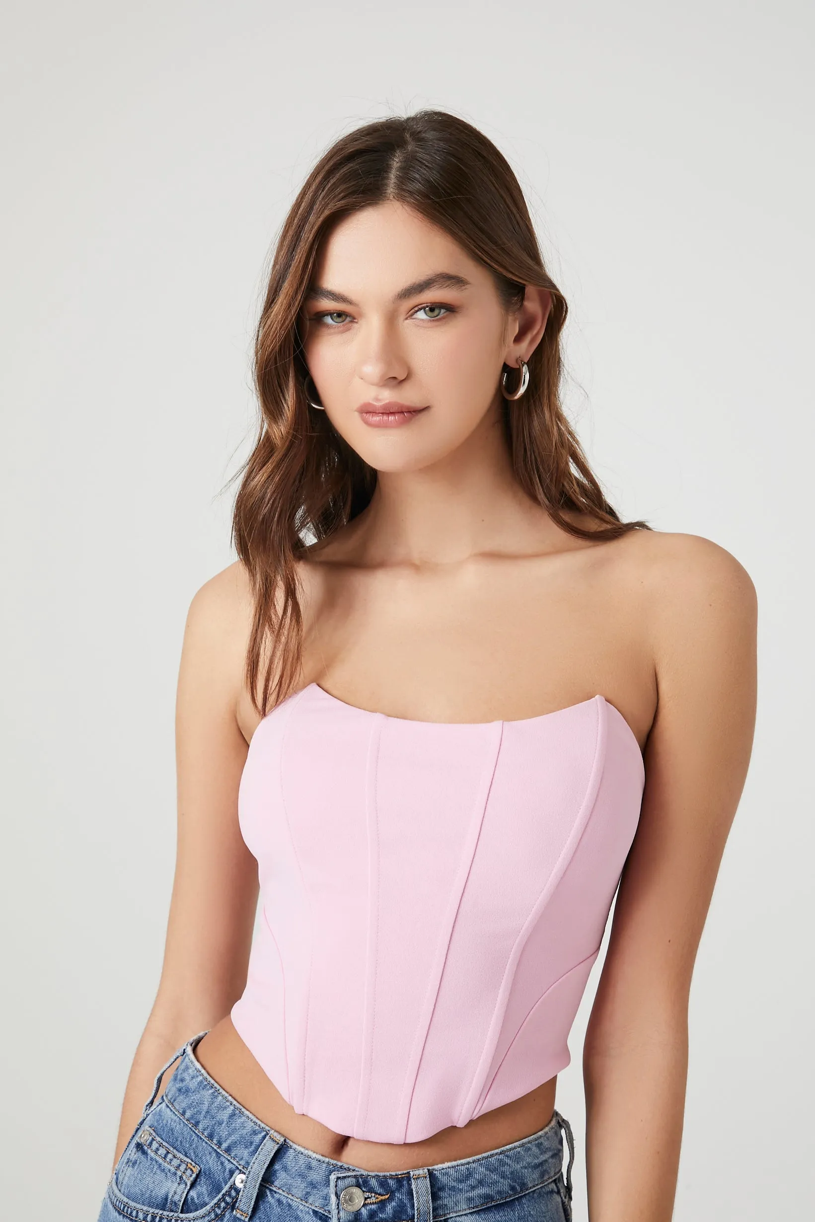 Cropped Bustier Tube Top