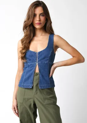 Danica Denim Top