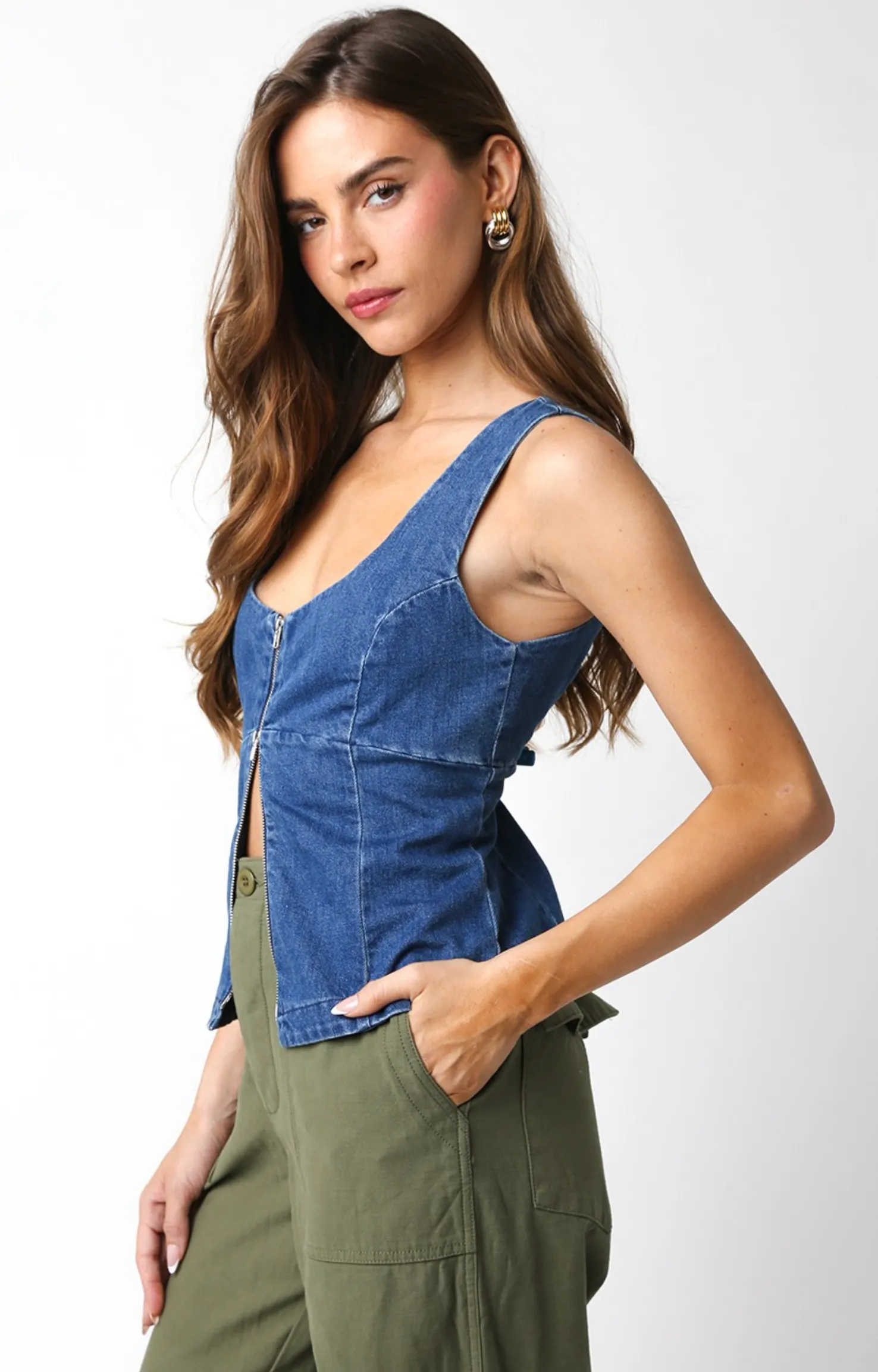 Danica Denim Top