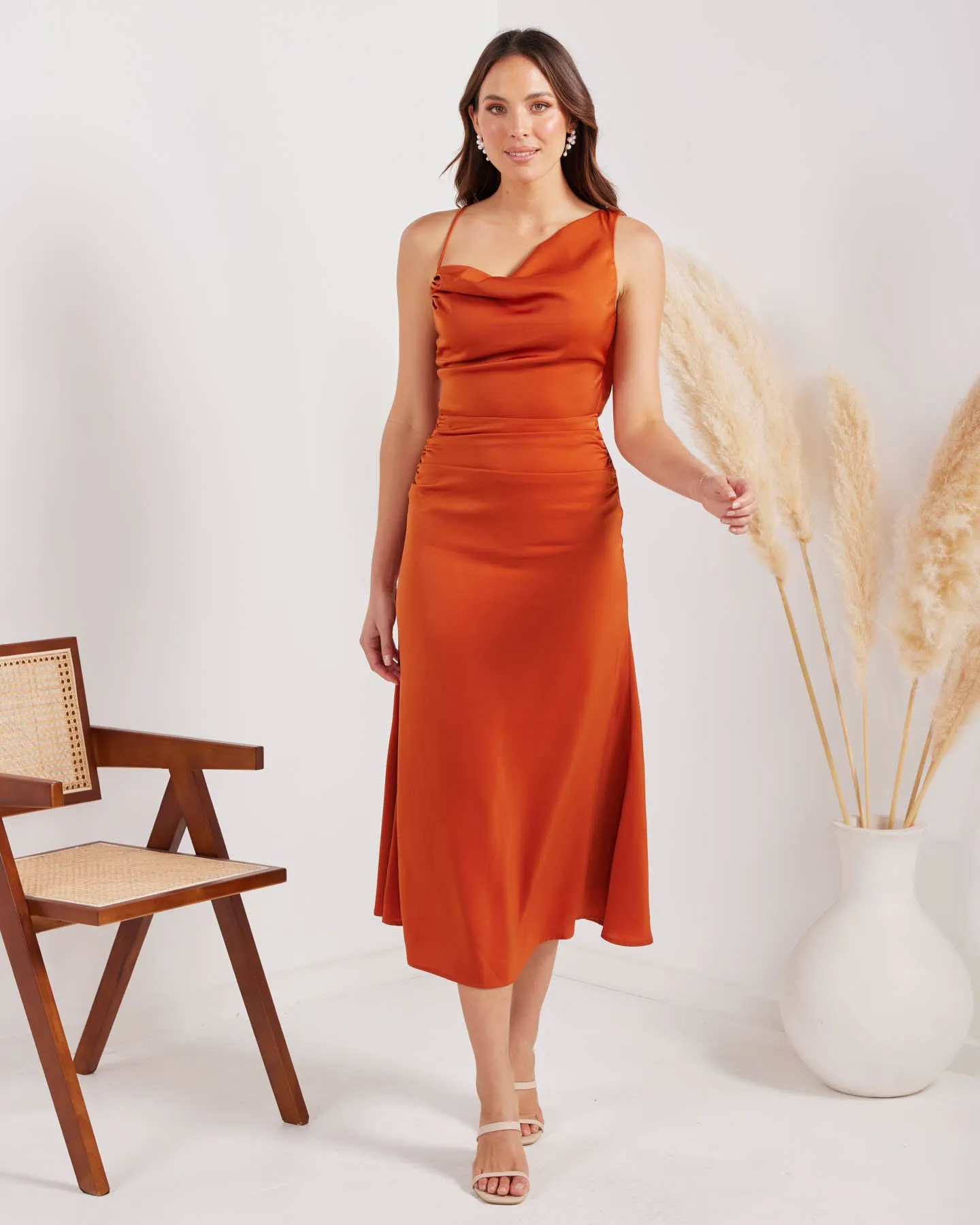 Daphne Dress-Rust