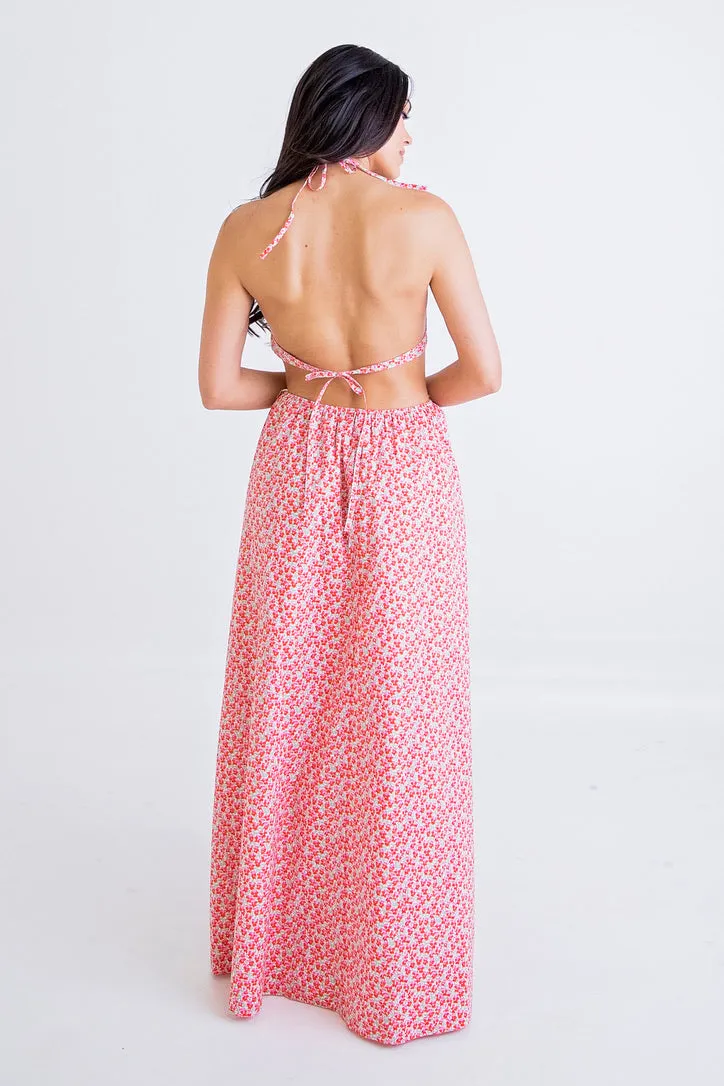 Ditzy Floral Cut-Out Maxi Dress