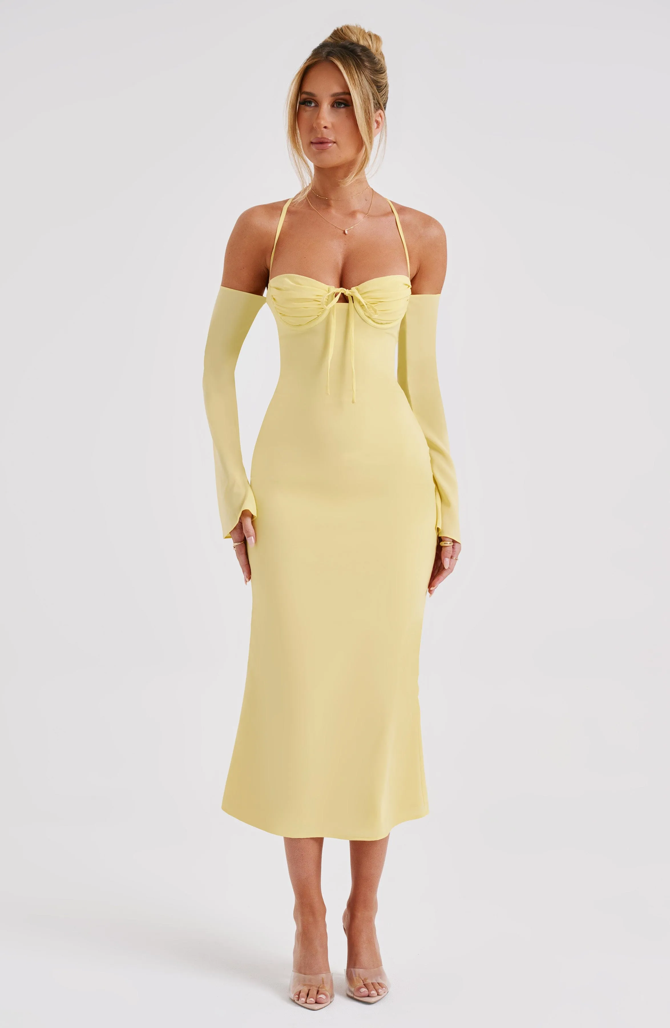 Dulce Midi Dress - Lemon