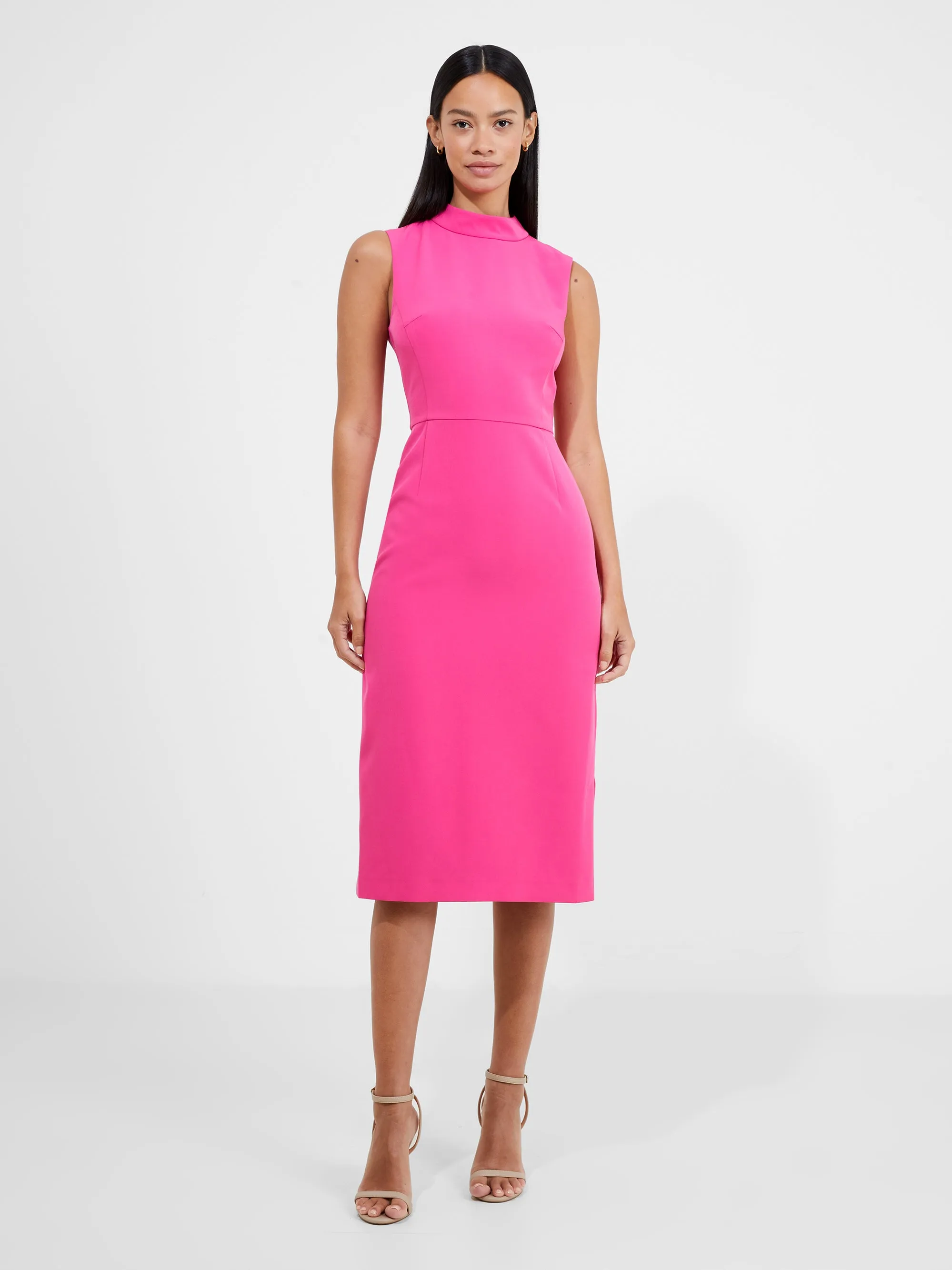 Echo Crepe Mock Neck Dress