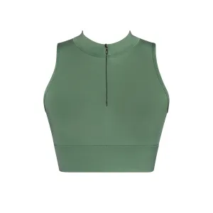 Energetiks Kity Zip Crop Top | Fern (Adult)