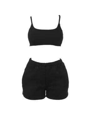 Essential Lounge Black 2 Piece Set