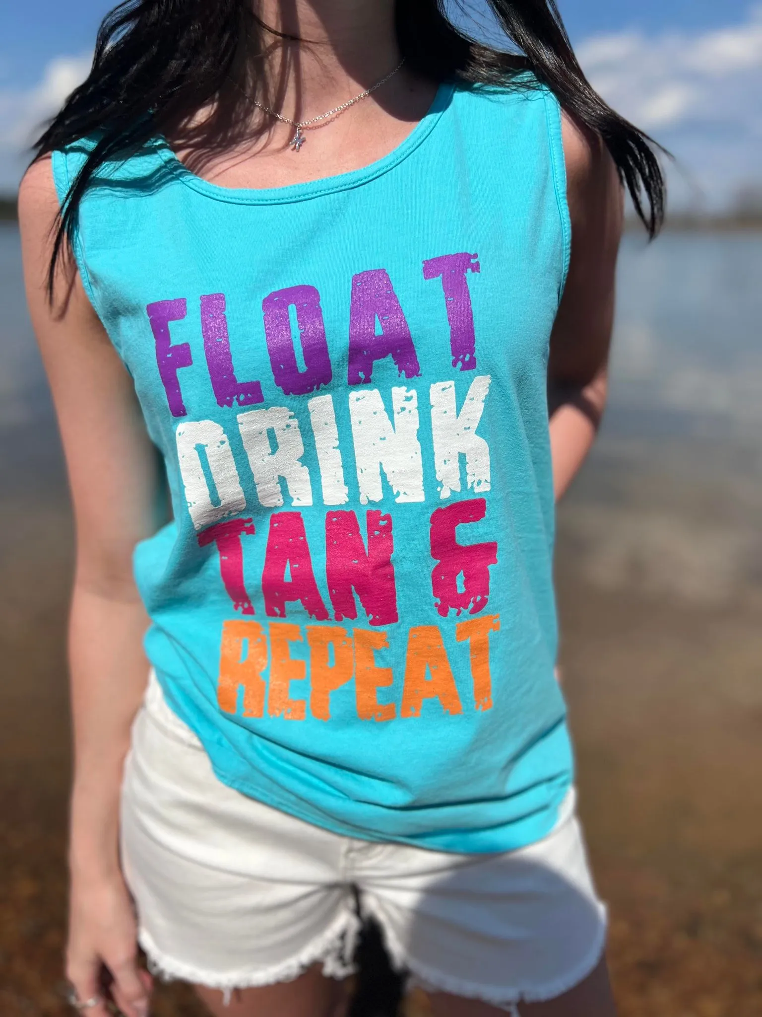 Float Drink Tan Repeat Tank