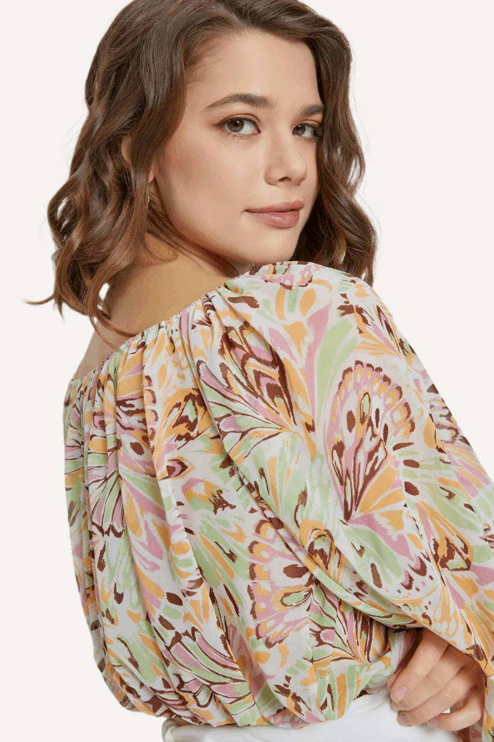 Floral Cold Shoulder Top