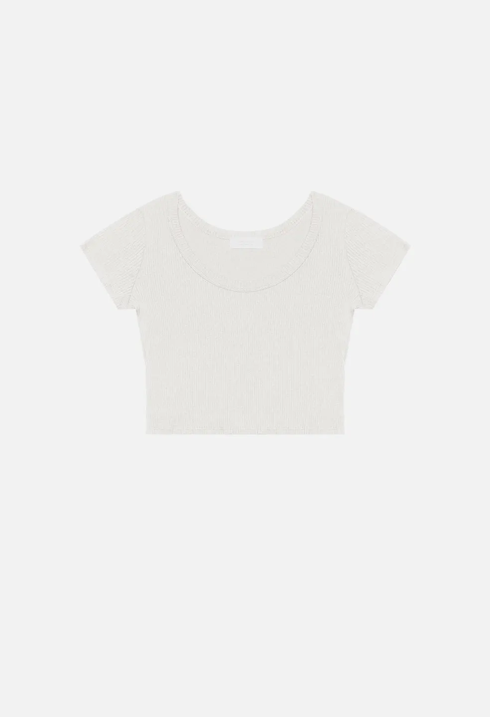 Fuse Cashmere Rib Tee / Ivory