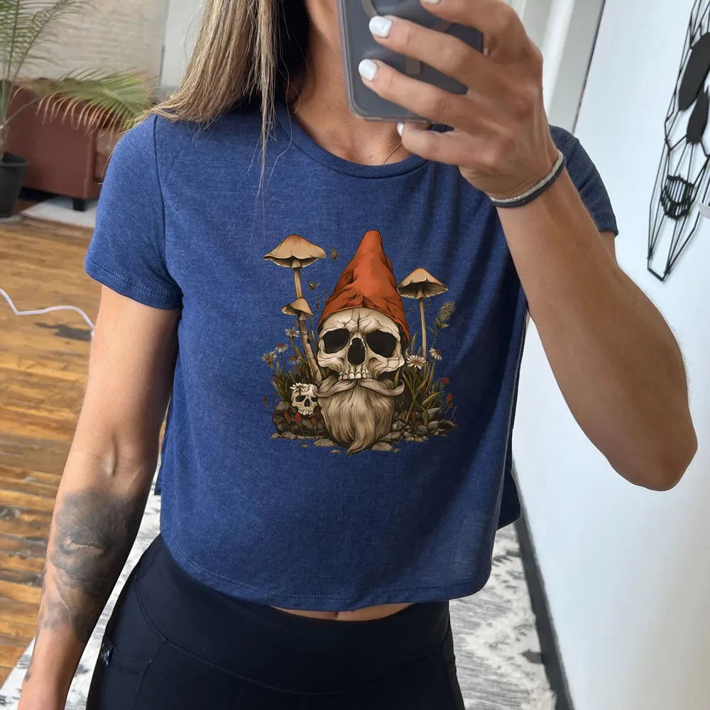 Gnome Skull Cropped Tee