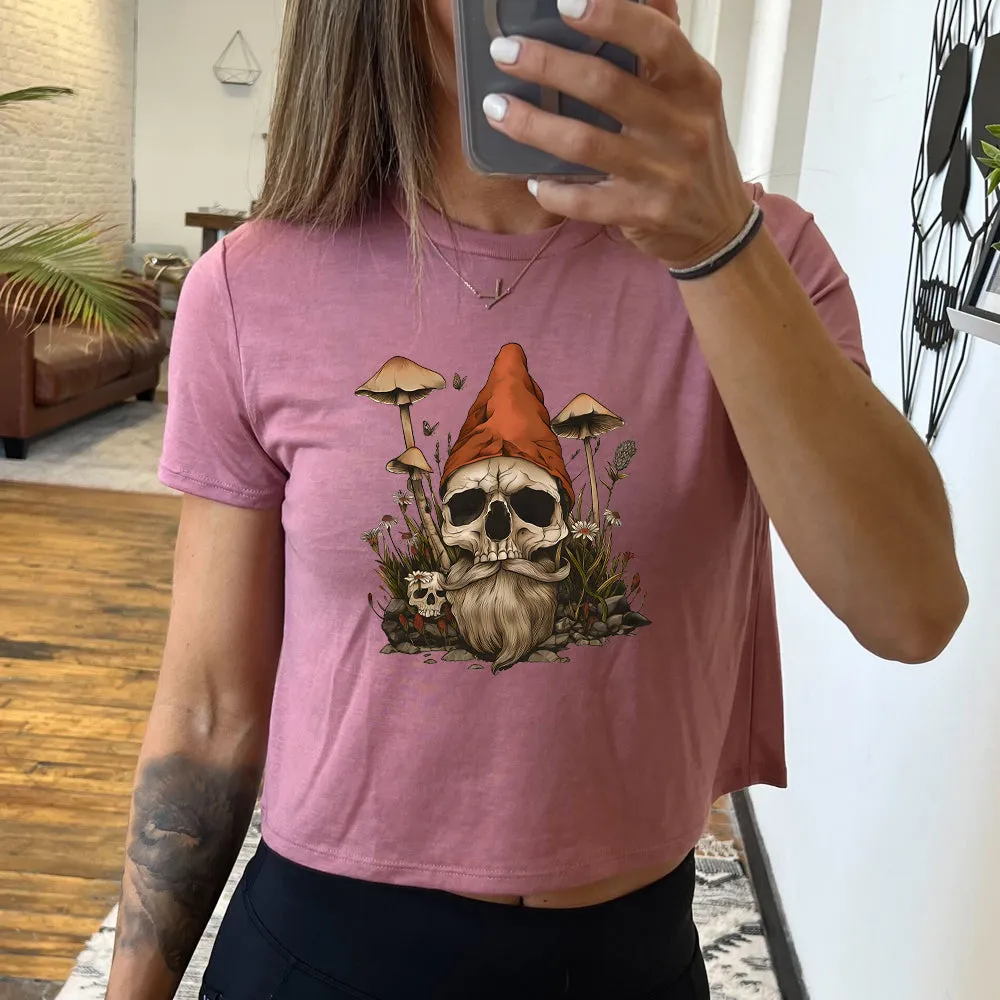 Gnome Skull Cropped Tee