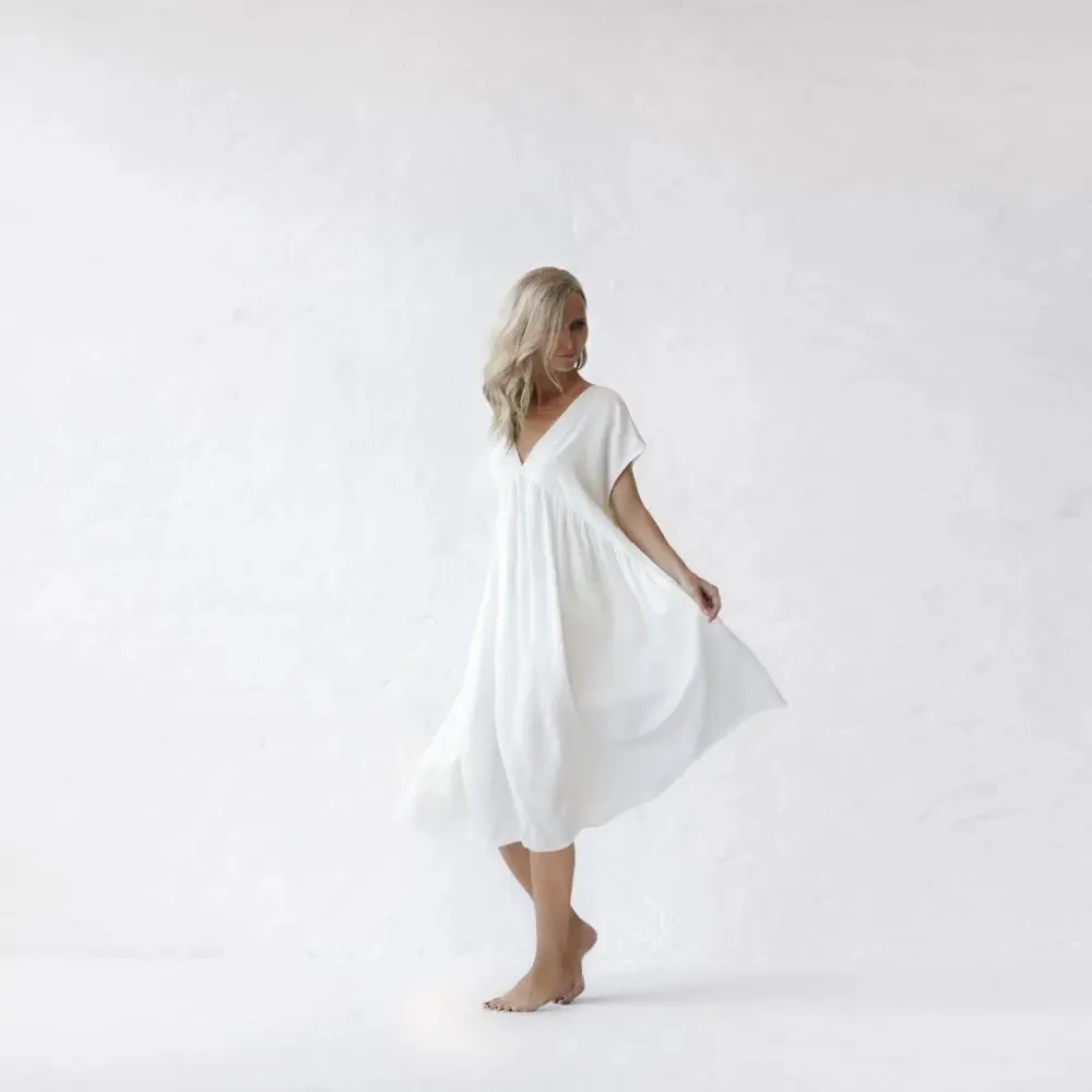 Ivory Figga Linen dress by Seaside Tones