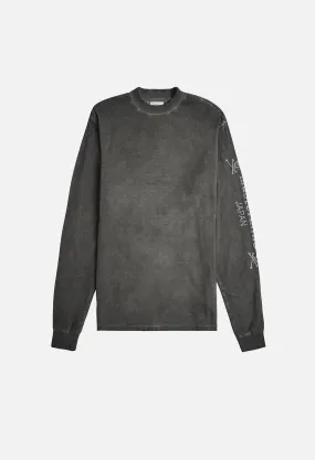 JE X Mastermind Cold Dye 900 LS Mock Tee / Charcoal