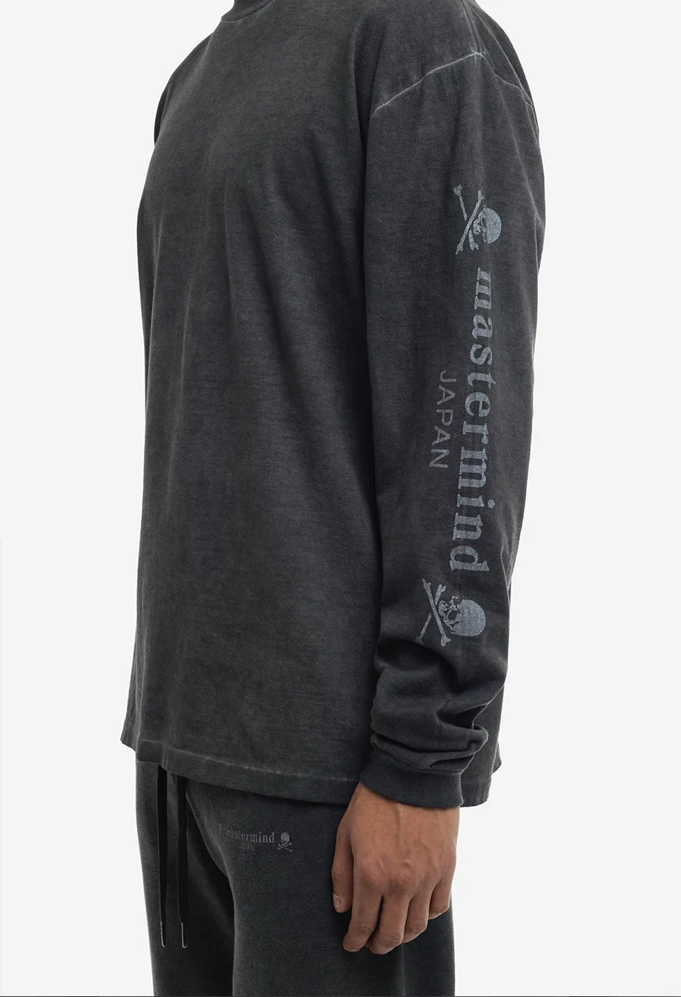 JE X Mastermind Cold Dye 900 LS Mock Tee / Charcoal