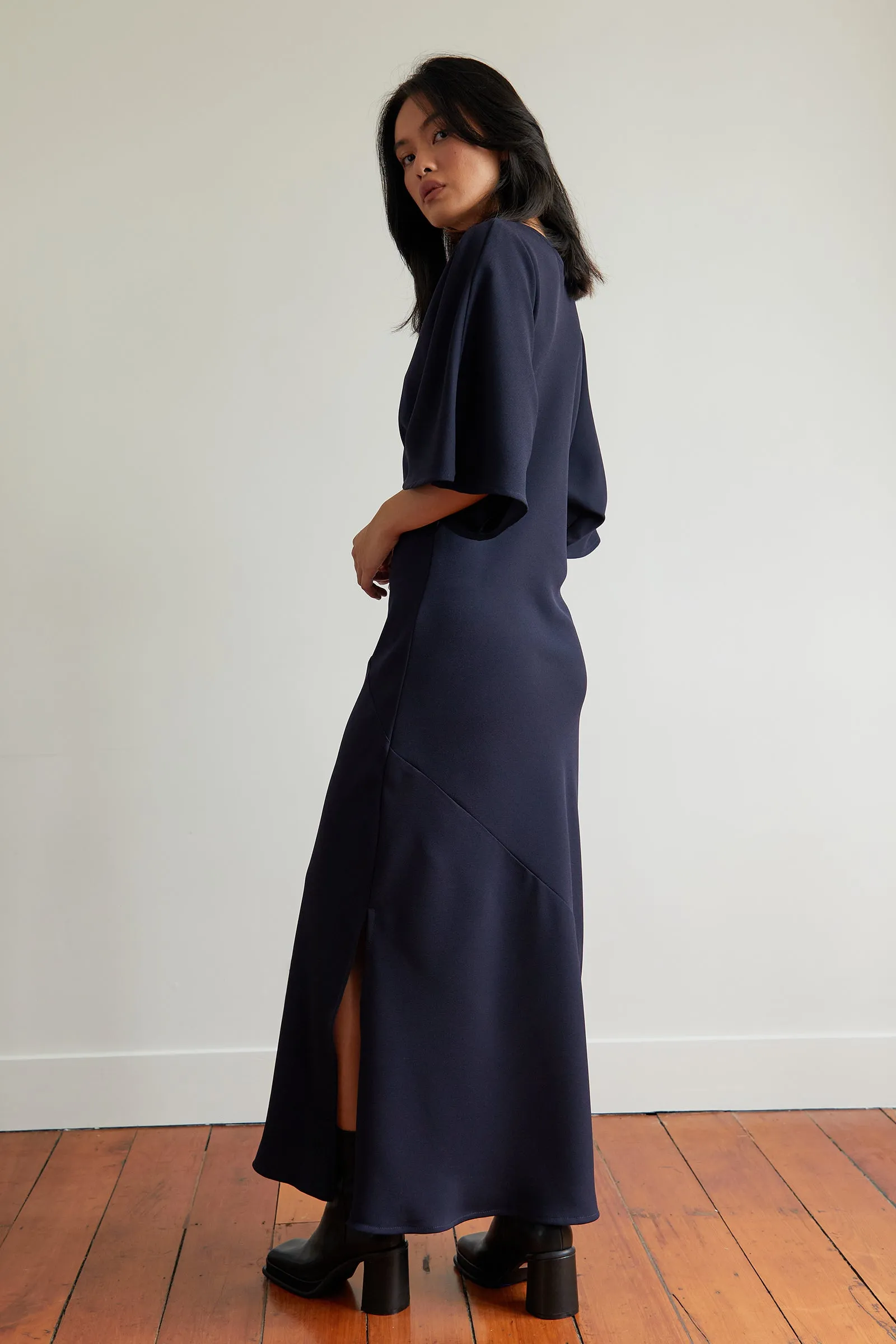 Kaftan Dress in Navy