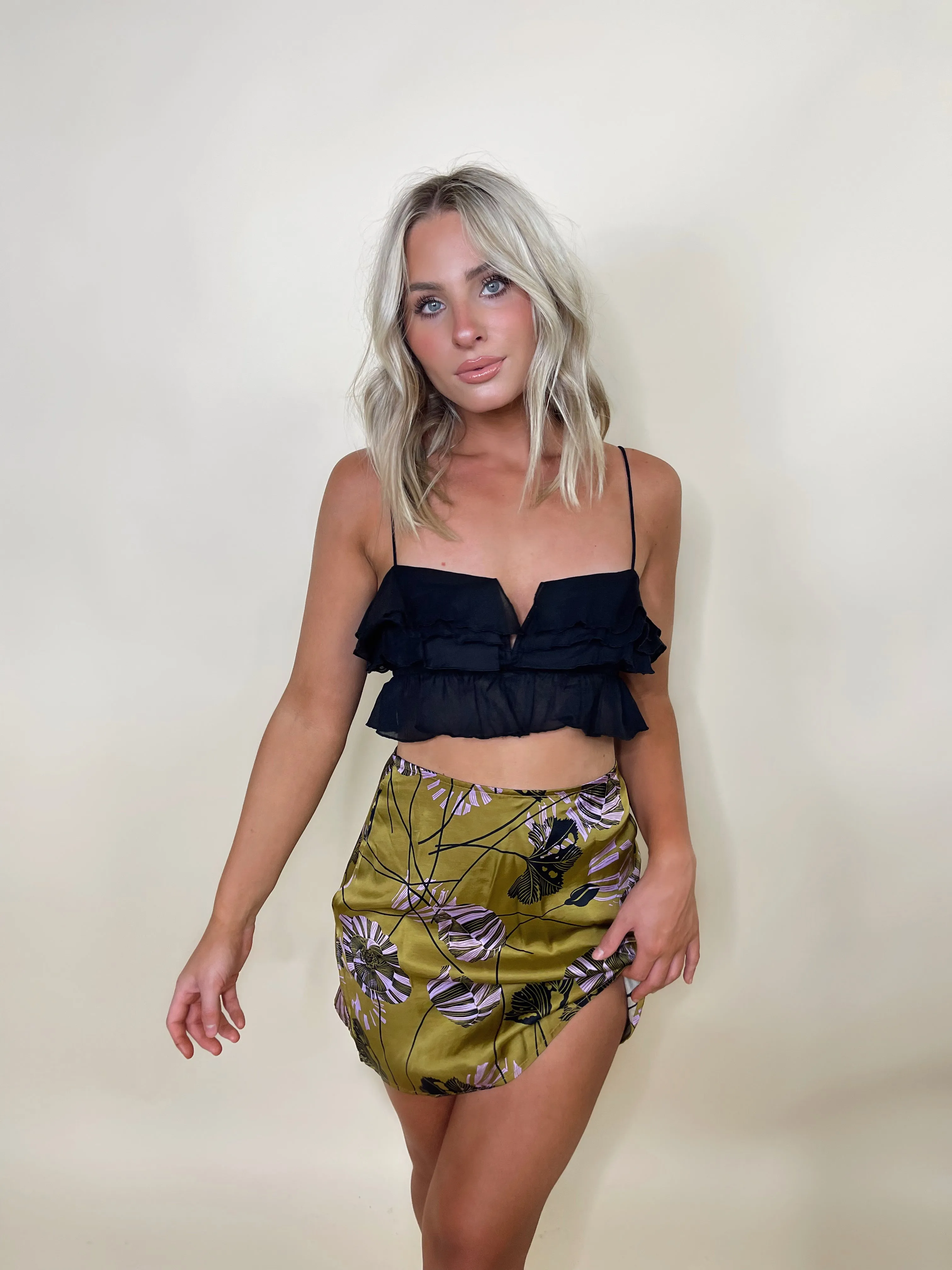 Mariah Ruffle Crop Top