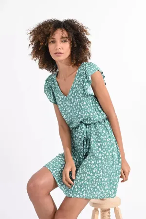 Molly Bracken Floral Tank Dress in Green