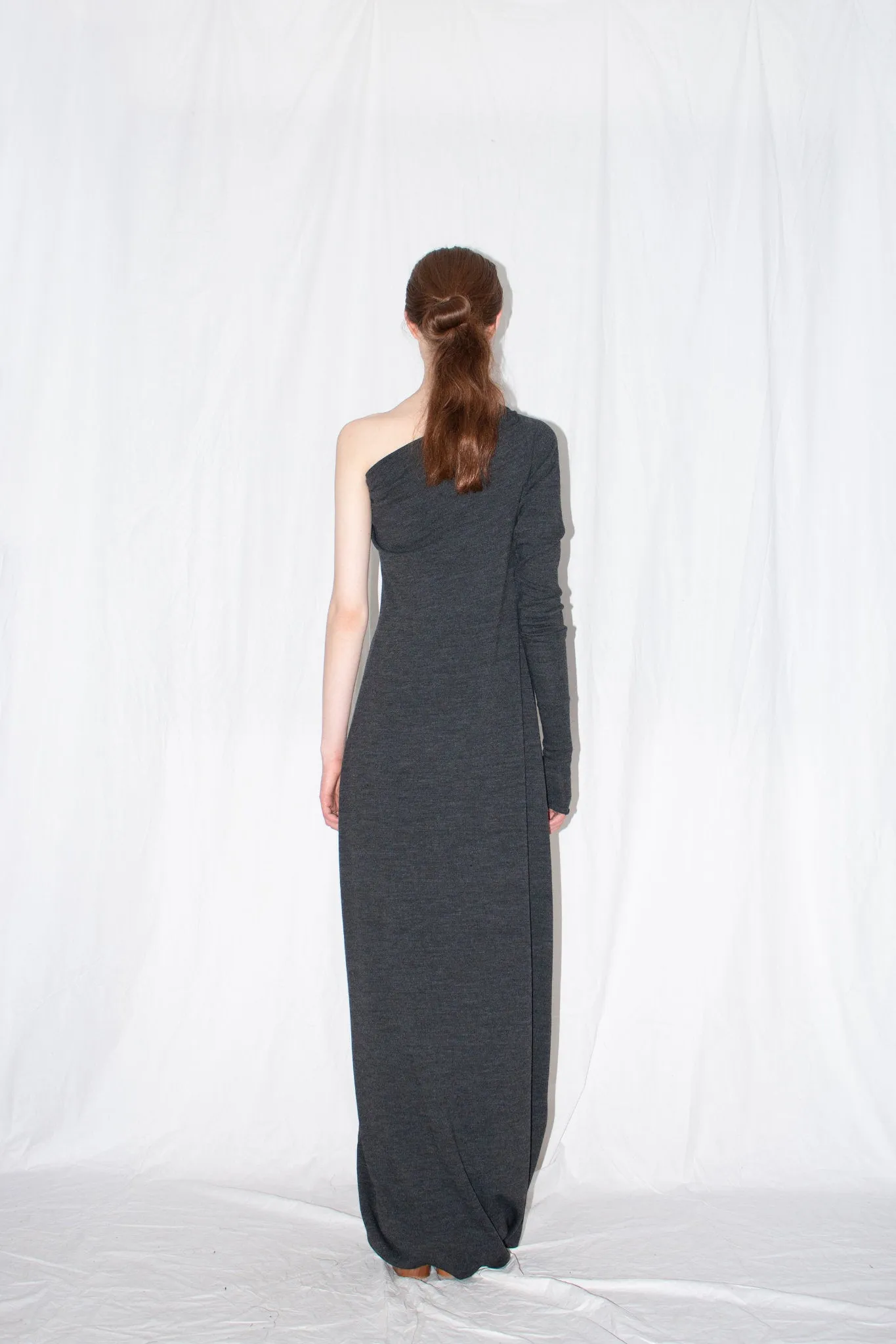 Off-shoulder Wool Jersey Dress