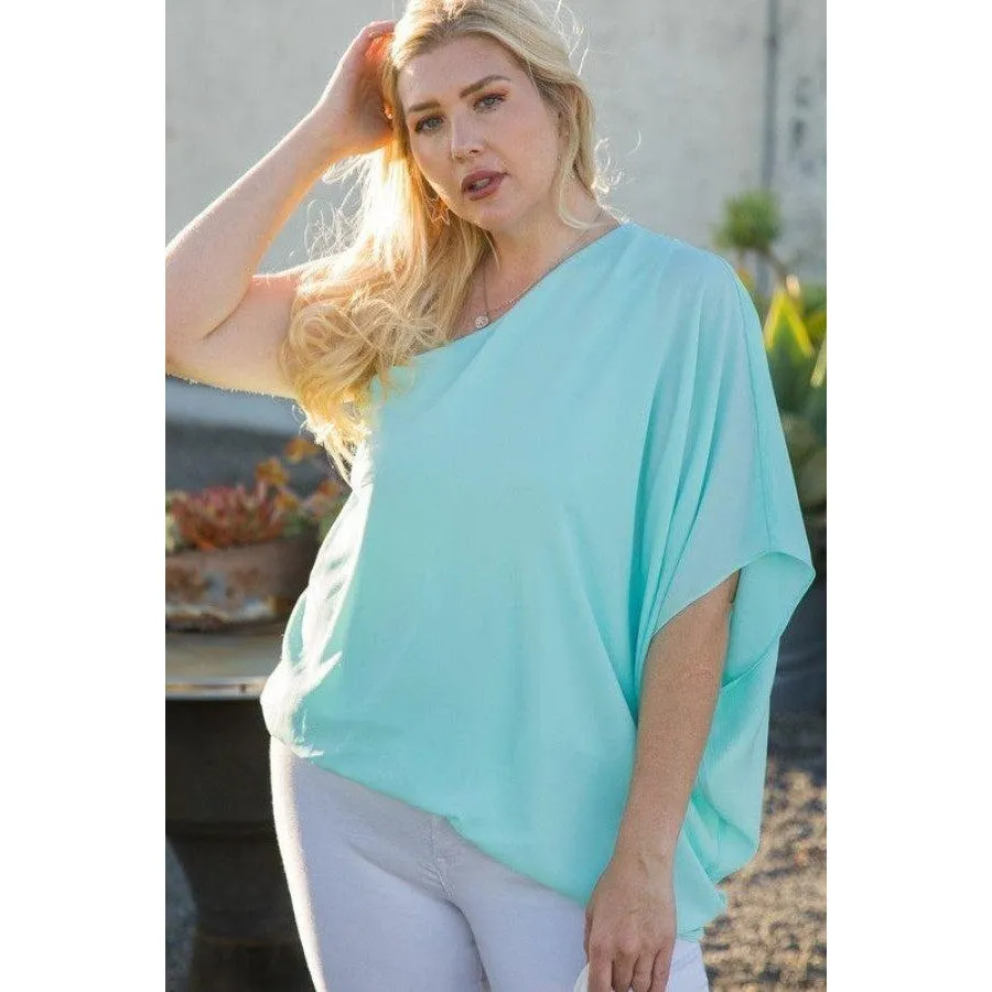 One Shoulder Long Sleeve Unbalance Top