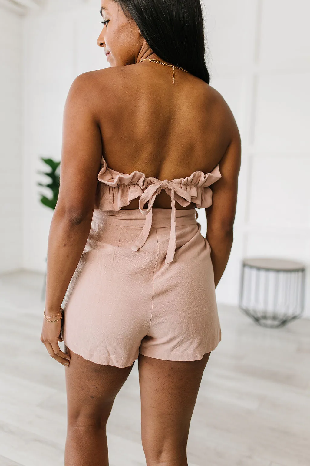 Pink Skies Strapless Romper