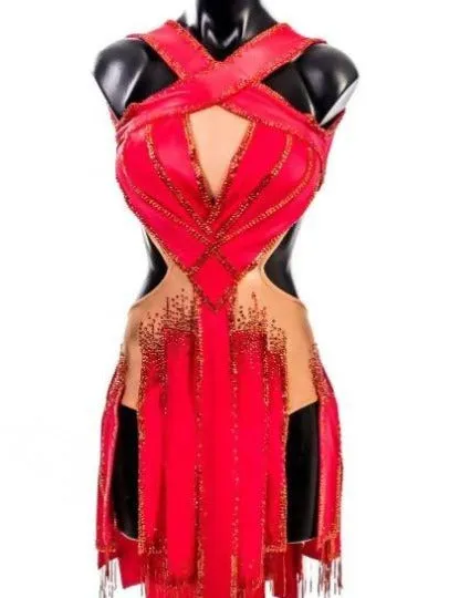 Red Latin Dress by Feeling Mathieu Caron