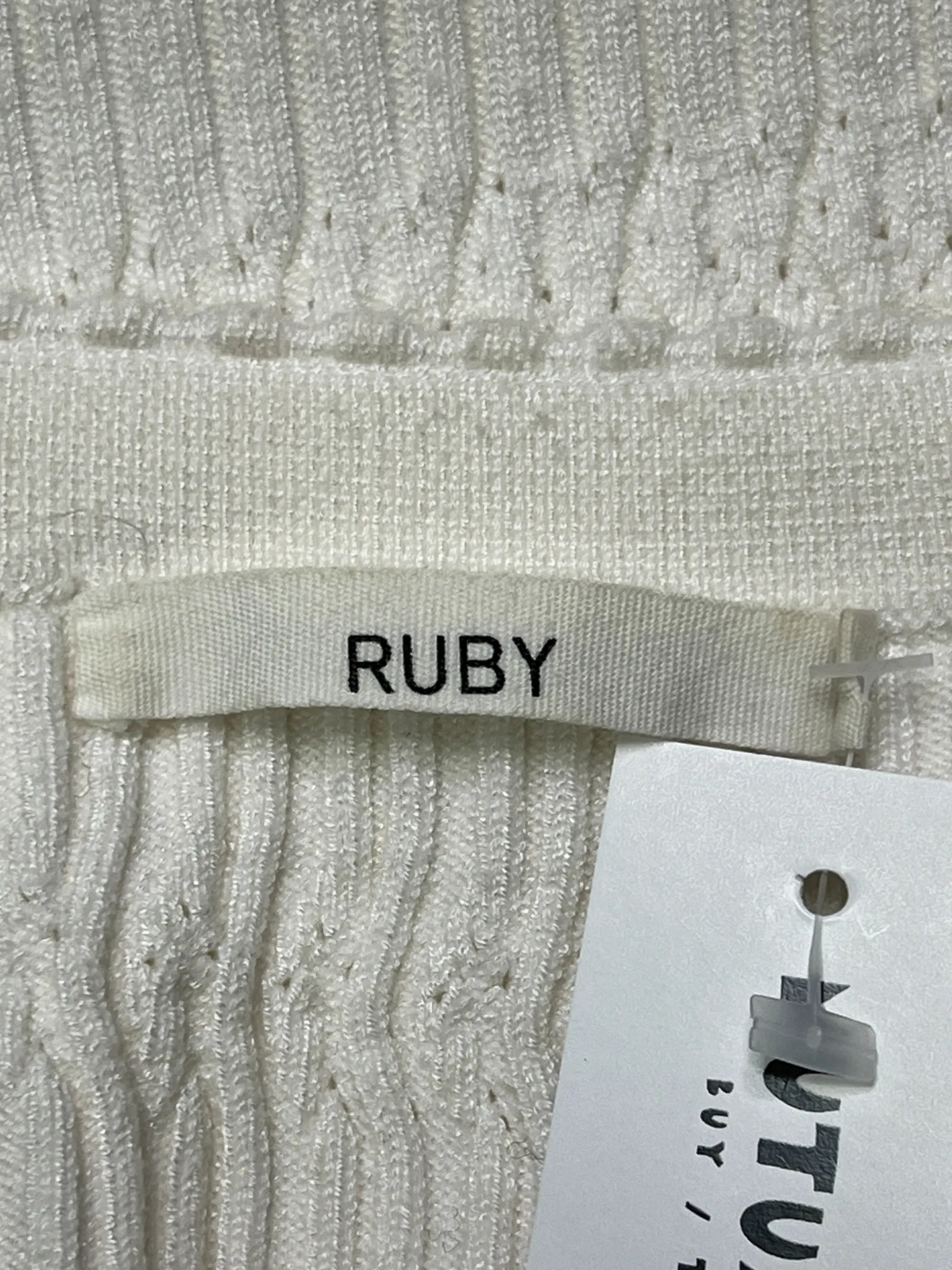 Size 16 - Ruby White Textured Knit Tank Top