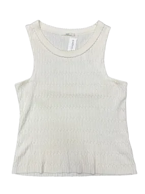 Size 16 - Ruby White Textured Knit Tank Top