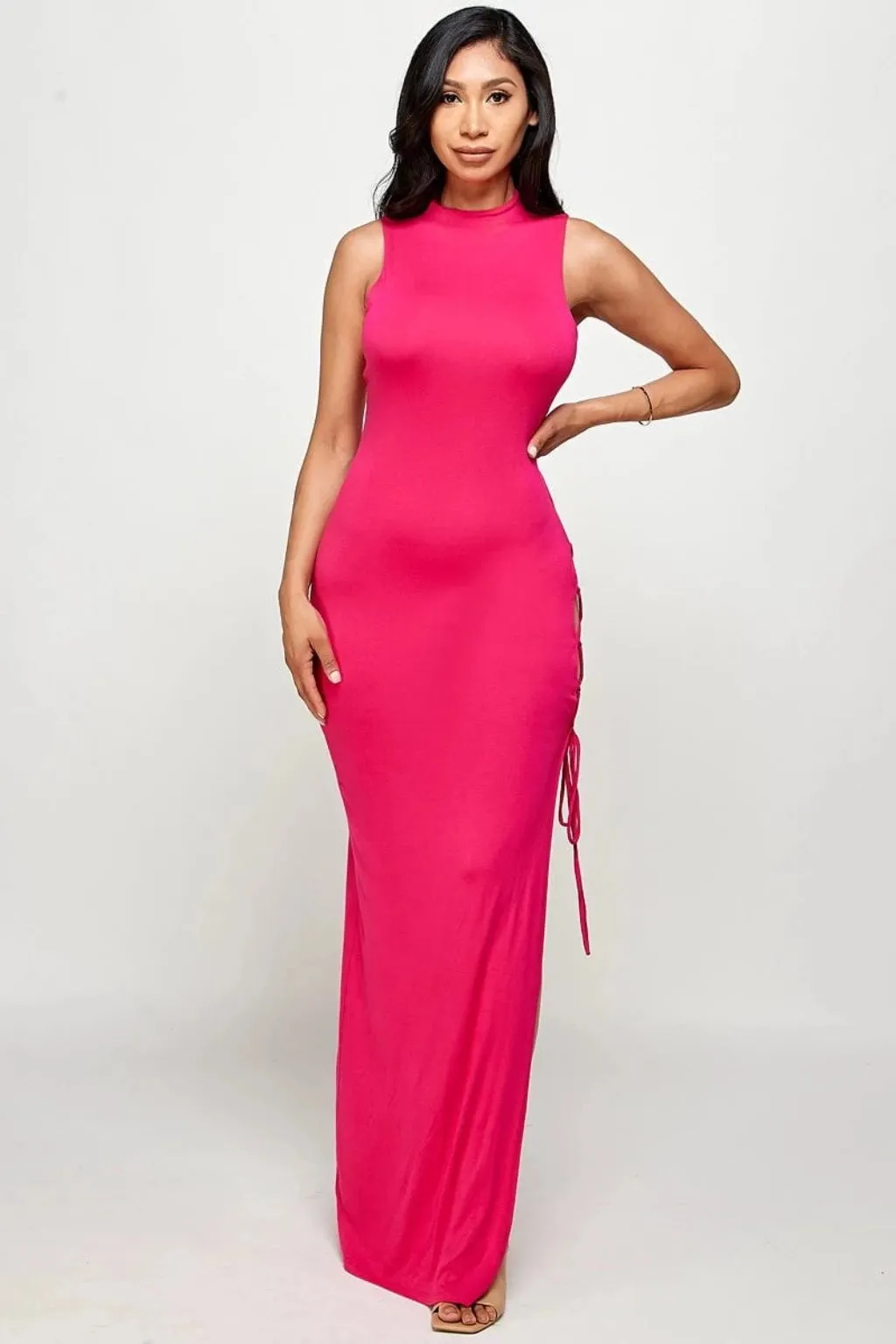 Super Ava Shapewear Maxi Dress - Pink