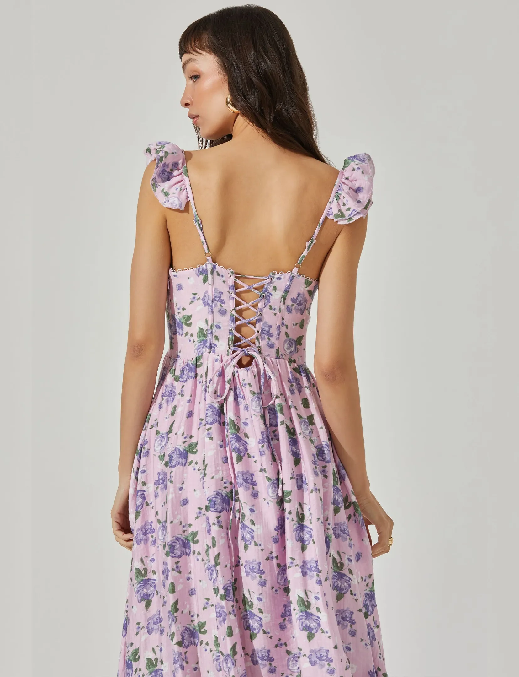 Wedelia Dress, Purple Floral