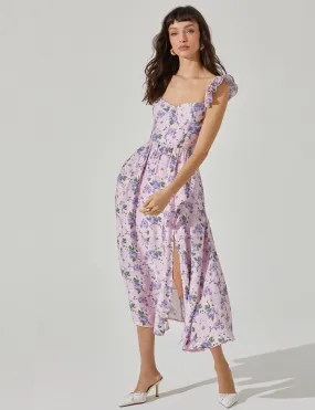 Wedelia Dress, Purple Floral