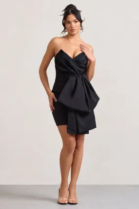 Winner | Black Bandeau Mini Dress With OversizedBow