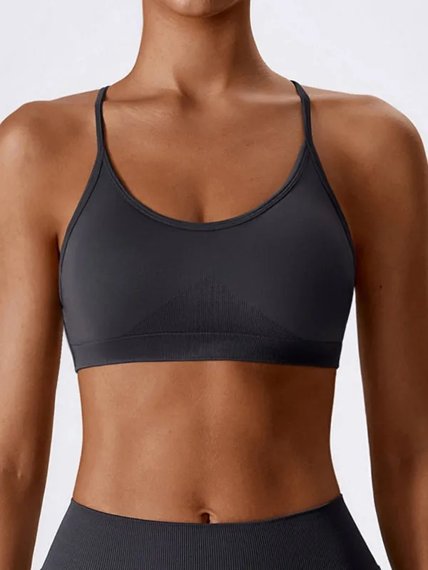 ZASUWA Female Cross Beautify Back Seamless Sports Bras